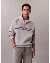 Calvin Klein - Spacer Relaxed Quarter Zip Sweatshirt - Lyst