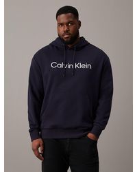 Calvin Klein - Plus Size Cotton Terry Logo Hoodie - Lyst