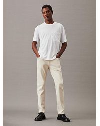 Calvin Klein - Camiseta de jersey flameado con bolsillo - Lyst