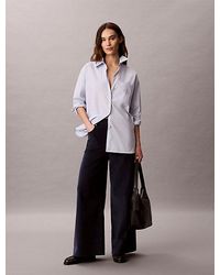 Calvin Klein - Calvin Klein Corduroy Wide Leg Pants - Lyst