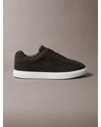 Calvin Klein - Suede Signature Logo Trainers - Lyst