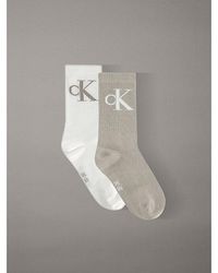Calvin Klein - Jeans 2 Pack Soft Cotton Stretch Crew Socks - Lyst