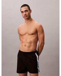 Calvin Klein - Short Drawstring Swim Shorts Logo Tape - Lyst