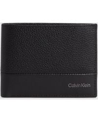 Calvin Klein - Leather Billfold Wallet - - Black - Men - One Size - Lyst