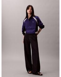 Calvin Klein - Colour Block Nylon Half Zip Jacket - Lyst