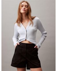 Calvin Klein - Cotton Sateen Shorts - Lyst