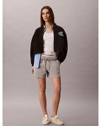 Calvin Klein - Jeans Cropped Tech Jersey Bomber Jacket - Lyst