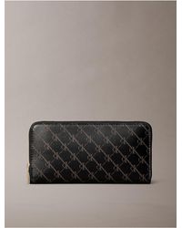 Calvin Klein - Coated Monogram Long Zip Wallet - Lyst