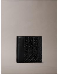 Calvin Klein - Allover Emblem Logo Trifold Wallet With Coin Pouch - Lyst