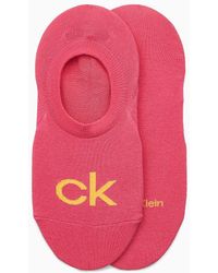 Calvin Klein Logo-No-Show-Socken - Lila