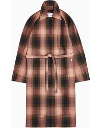 Calvin Klein Gabardina a cuadros de poli�ster reciclado - Verde