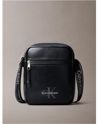 Calvin Klein - Bold Monologo Webbing Strap Reporter Bag - Lyst