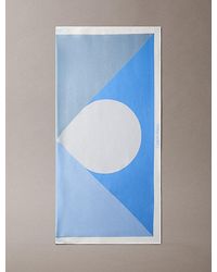 Calvin Klein - Square Satin Colour Block Bandana Scarf - Lyst