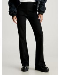 Calvin Klein - Pantalón de chándal recto de canalé - Lyst