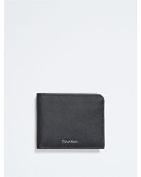 Calvin Klein - Saffiano Leather Card Case Bifold Wallet - Lyst