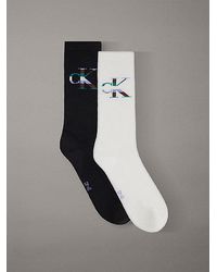 Calvin Klein - 2 Pack Soft Cotton Stretch Crew Socks - Lyst