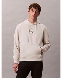 Calvin Klein - Jeans Cotton Terry Monogram Hoodie - Lyst