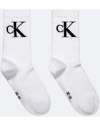 Calvin Klein - 2 Pack Soft Cotton Stretch Crew Socks - Lyst