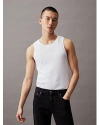 Calvin Klein - Camiseta de tirantes slim de canalé - Lyst