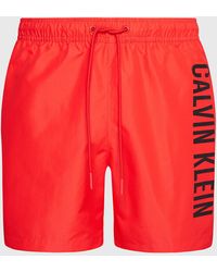 Calvin Klein - Medium Drawstring Swim Shorts - Intense Power - Lyst