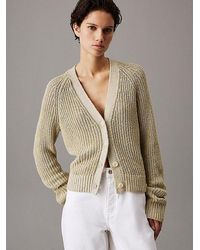 Calvin Klein - Mouliné-Cardigan-Pullover - Lyst