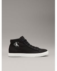 Calvin Klein - Canvas High-Top Sneakers Met Laag Profiel - Lyst