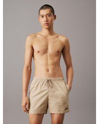 Calvin Klein - Short De Bain Mi-Long Avec Cordon De Serrage - Lyst