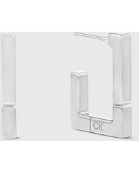 Calvin Klein - Geometric Stainless Steel Earrings - Lyst