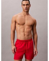 Calvin Klein - Medium Drawstring Swim Shorts Essentials - Lyst