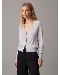 Calvin Klein - Acetate Blend Cardigan Jumper - Lyst