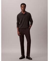 Calvin Klein - Slim Tapered Sateen Chino Trouser - Lyst