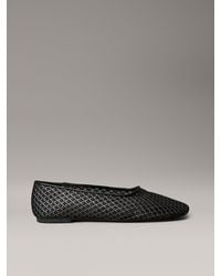 Calvin Klein - Shimmer Mesh Ballerinas - Lyst