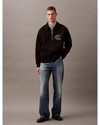 Calvin Klein - Jeans Relaxed Zip Polo Sweatshirt - Lyst