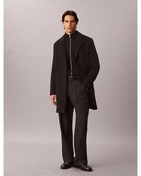 Calvin Klein - Wool Blend Overcoat - Lyst