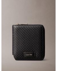 Calvin Klein - Embossed Woven Zip Billfold Wallet - Lyst