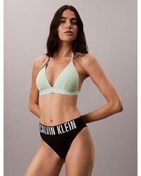 Calvin Klein - Halter Triangle Bikini Top Intense Power - Lyst