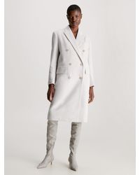 Calvin Klein - Manteau à double boutonnage en laine - Lyst