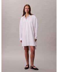Calvin Klein - Cotton Relaxed Shirt Dress - Lyst
