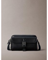 Calvin Klein - Emblem Saffiano Crossbody Camera Bag - Lyst