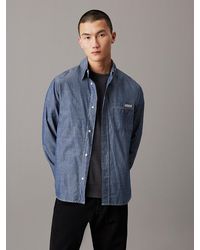 Calvin Klein - Chemise En Chambray De Coton - Lyst