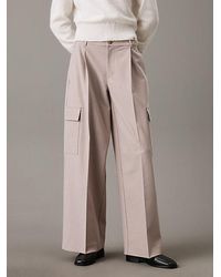 Calvin Klein - Relaxte Tailored Cargobroek - Lyst