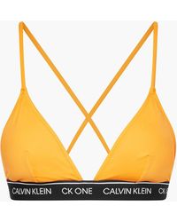 Calvin Klein Triangle Bikini Top - Ck One - Orange
