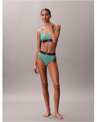 Calvin Klein - Graphic Monogram Microfiber Stretch Thong - Lyst