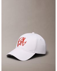 Calvin Klein - Uv Twill Logo Embroidery Adjustable Cap - Lyst