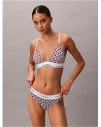 Calvin Klein - Lightly Lined Triangle Bralette Icon Cotton Modal - Lyst