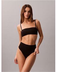 Calvin Klein - Solid Swim Bikini Bottom - Lyst