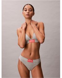 Calvin Klein - Thong Heritage Cotton Stretch - Lyst