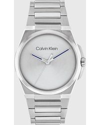Calvin Klein - Orologio Con Quadrante Spazzolato E Cinturino Con Maglie A H - Lyst