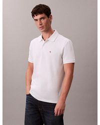 Calvin Klein - Jeans Cotton Piqué Monogram Polo Shirt - Lyst