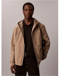 Calvin Klein - Softshell Lined Hooded Jacket - Lyst